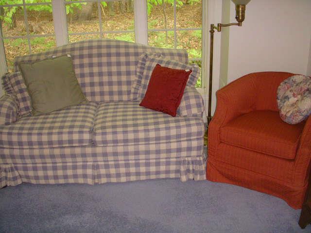 Loveseat and chair