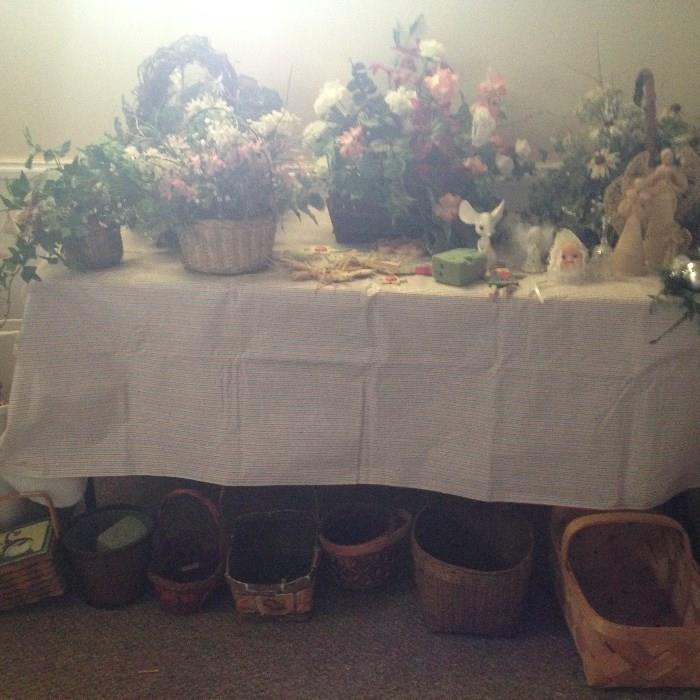 flower arrangements and baskets