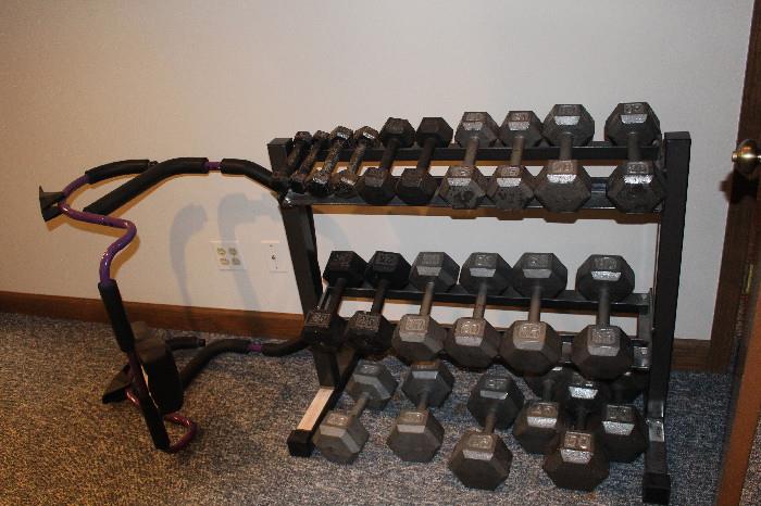 Weights, weights, and more weights.  Use these every day and you will be BUFF!