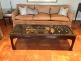 Asian gilded coffee table - nothing else in the photo is included for sale