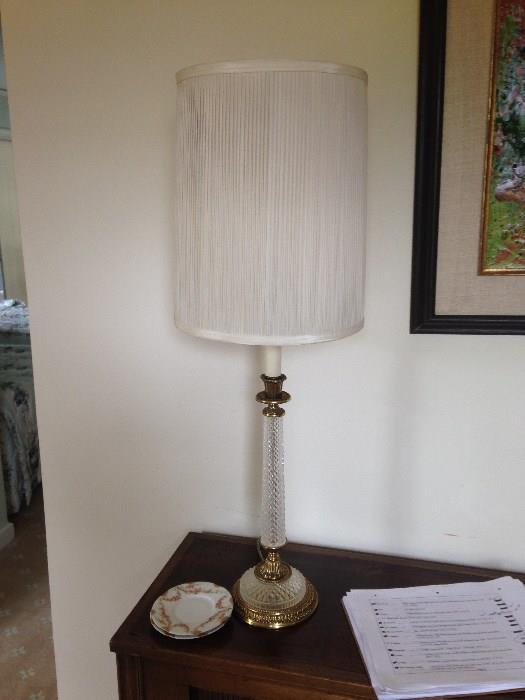 Crystal base vintage lamp