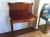 Flip top antique game table
