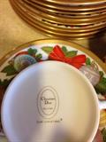 Label on the bottom of the Dior Christmas china