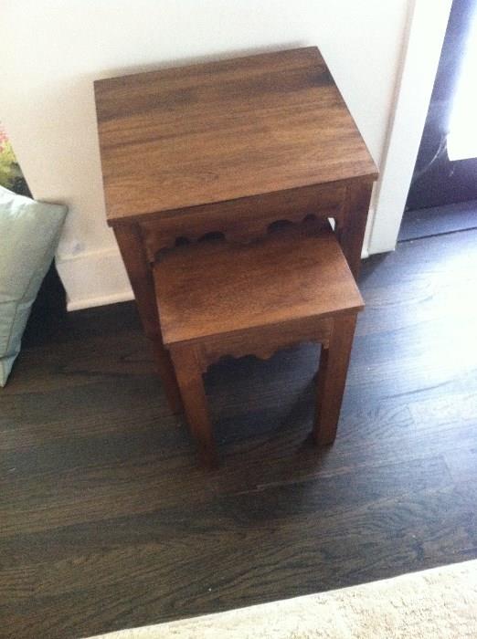 Pair of nesting tables