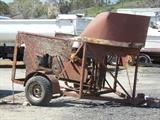 1943's old Horse trailer. Was driven here, ran and wheels o.k.- yard art or restoration project.