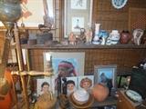 Indian art and pottery and collectibles.