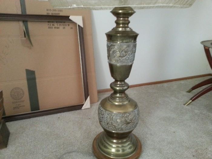 Solid brass Asian type lamp