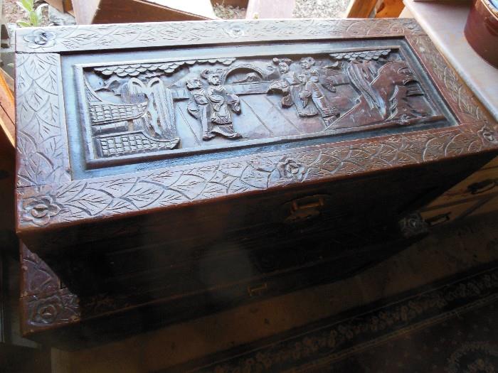 Two old chests lined with Camphor wood