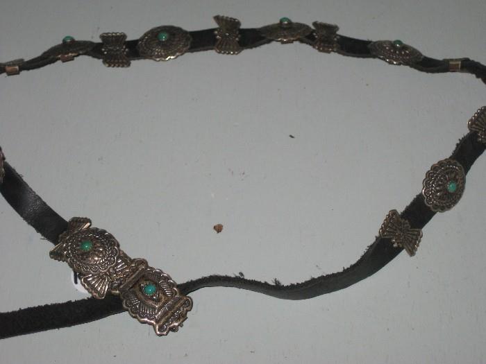 Small concho belt ( we have several very large sterling silver concho belts)