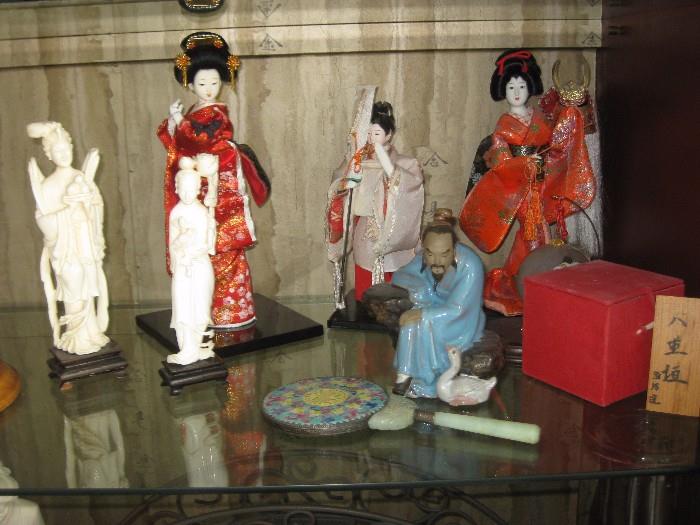 Vintage Giesha dolls with Glass eyes