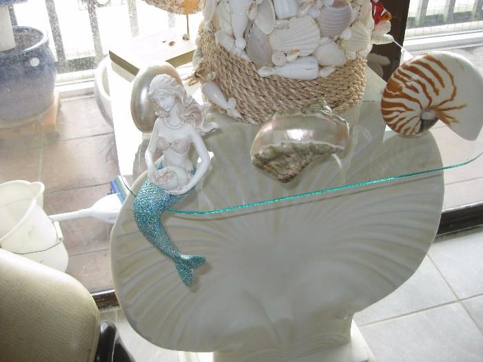 Mermaid and shell decorative items