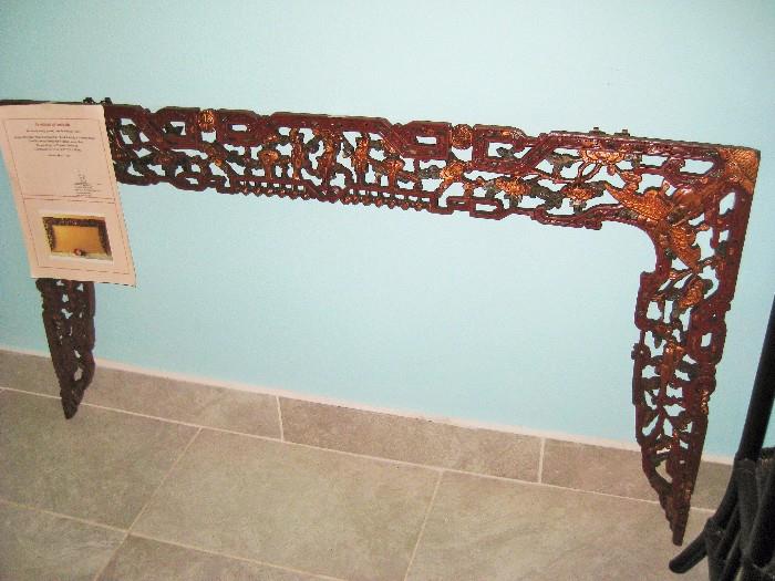 Antique Chinese Marriage bed frame, hand carved with certificate of authenticity