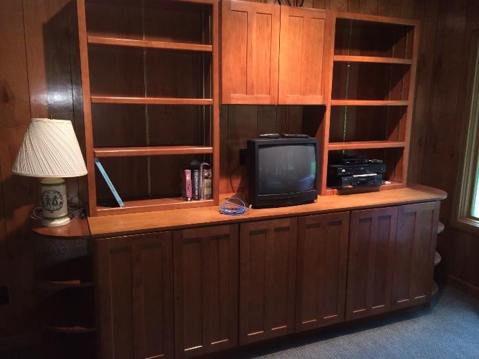 Entertainment center, looks like built in, but it is free standing.