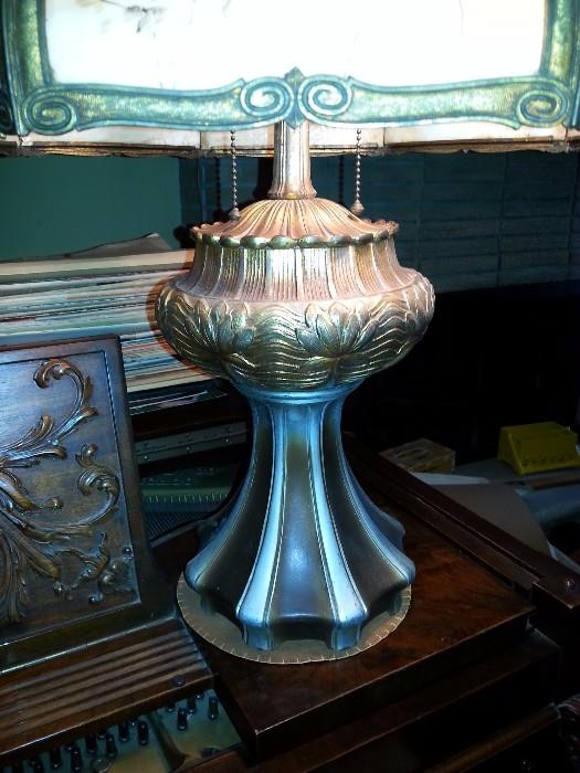 Art glass lamp base