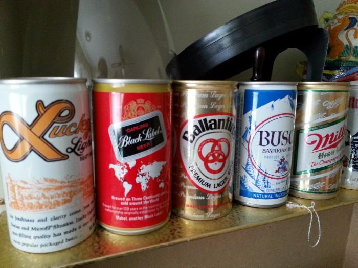 Samples of beer can collection