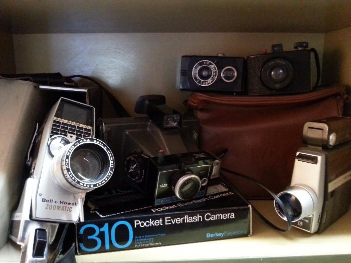 Vintage 8mm movie cameras