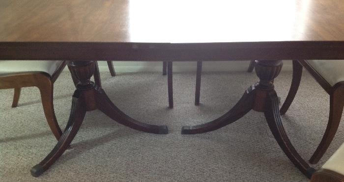 Closer Look At Double Pedestal Dining Table Base
