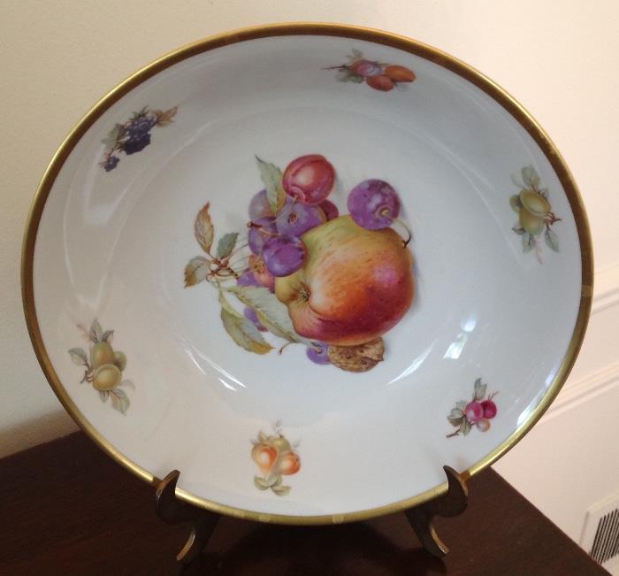 Golden Crown E & R Bavaria Fruit Plate on Stand