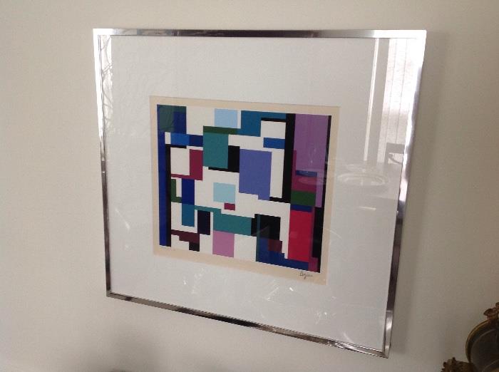 Agam Lithograph, Signed and Numbered:  12-1/2 x 11-1/2