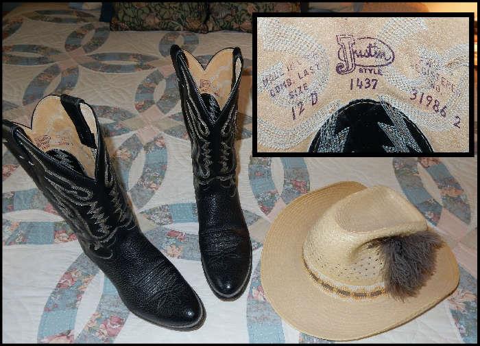Justin cowboy boots size 12D