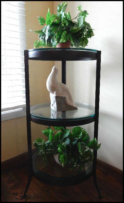 Plant stand. Seal sculpture