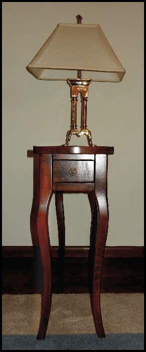 Small side table with lamp