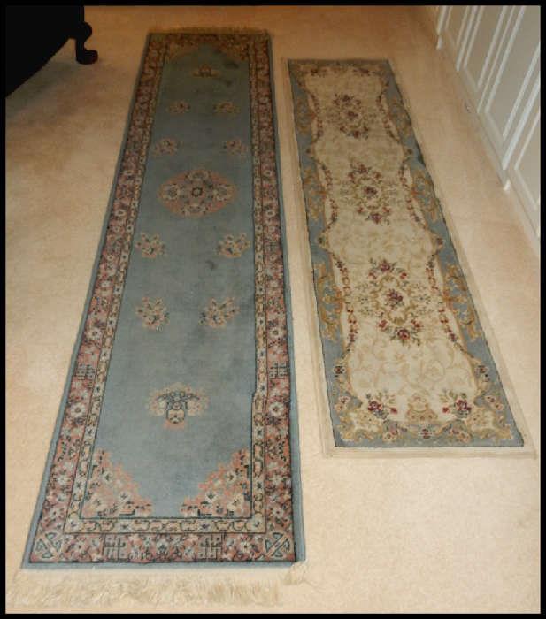 Two runners. Rugs are 26" x 9' and 23" x 7'