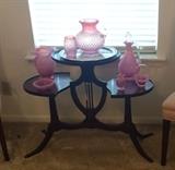 Fenton hobnail glass.