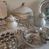 Beautiful French porcelain.  Interesting silver.