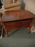 Mid Century Lane Furniture Occasional Table with 2 Drawers, Cherry Wood