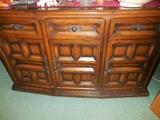 Century Furniture, Side Board, With Storage. Hand Carved Original Hardware