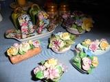 Bone china Place Cards, Dresser Flowers