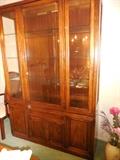 Huntley By Thomasville Lighted China Curio Cabinet/Storage/Table Linen Drawer