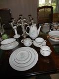Vintage Easterling 8 Piece Place Setting/ plus service.Spencerain Rain Pattern