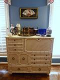 large faux bamboo chest/secretary, perfect for the beach!