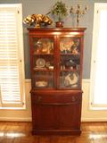 1940s mahogany china cabinet full of goodies!!