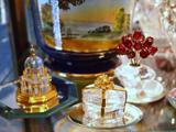 some of the many crystal figurines (Waterford, Lalique, and Swarovski)