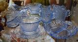 some of the blue Cambridge Caprice elegant glassware