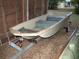 Fiberglass John Boat with Trailer