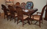 Very nice Drexel dining table and 8 matching chairs, Grand Villa
