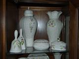 some of the many pieces of Irish Belleek
