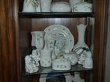some of the many pieces of Irish Belleek