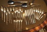 set of Prestige Grenoble Art Deco flatware