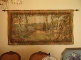large wall tapestry, Italian country scene