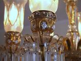 detail of Bohemian (possibly Moser) chandelier