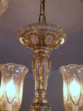 detail of Bohemian (possibly Moser) chandelier