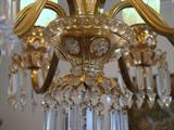 detail of Bohemian (possibly Moser) chandelier