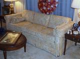 nice Ethan Allen sofa in a subtle tapestry upholstery
