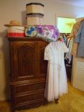Heritage armoire, with vintage hats and lingerie