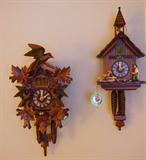 two authentic German Cuckoo clocks